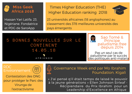 5 bonnes nouvelles sur le continent